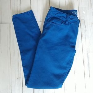 Amerian Eagle Stretch Jegging-Blue-2